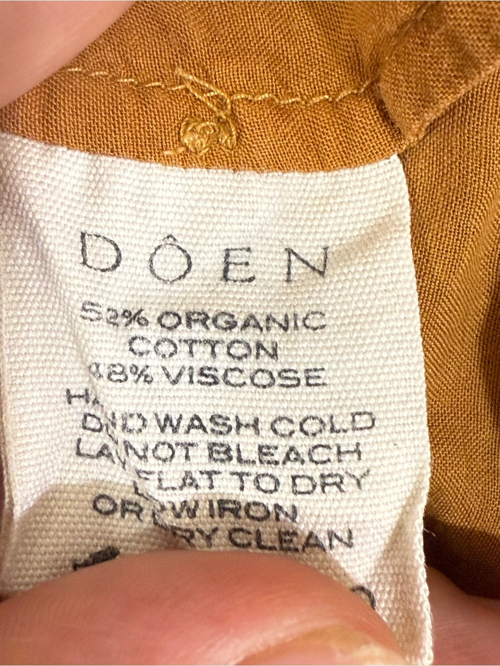 Doen Warm Rust Button-Front Peasant Blouse - Picture 3 of 8